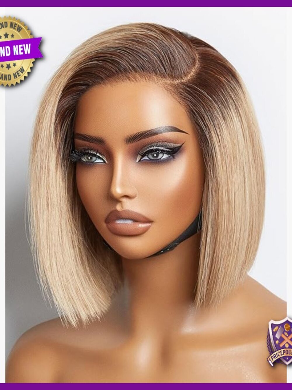 Short Bob Human Hair Wig, Glueless HD Lace Closure, Pre Plucked
